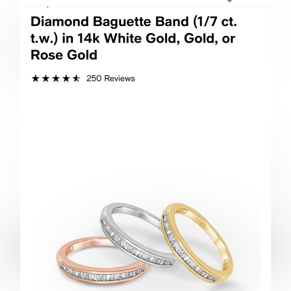 White gold stackable diamond ring/ wedding band - Picture 4 of 7